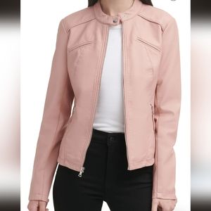 Guess Faux Pink Leather Jacket